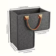Grand panier d'échelle en feutre, panier de rangement Durable avec poignée en PU, sac fourre-tout de