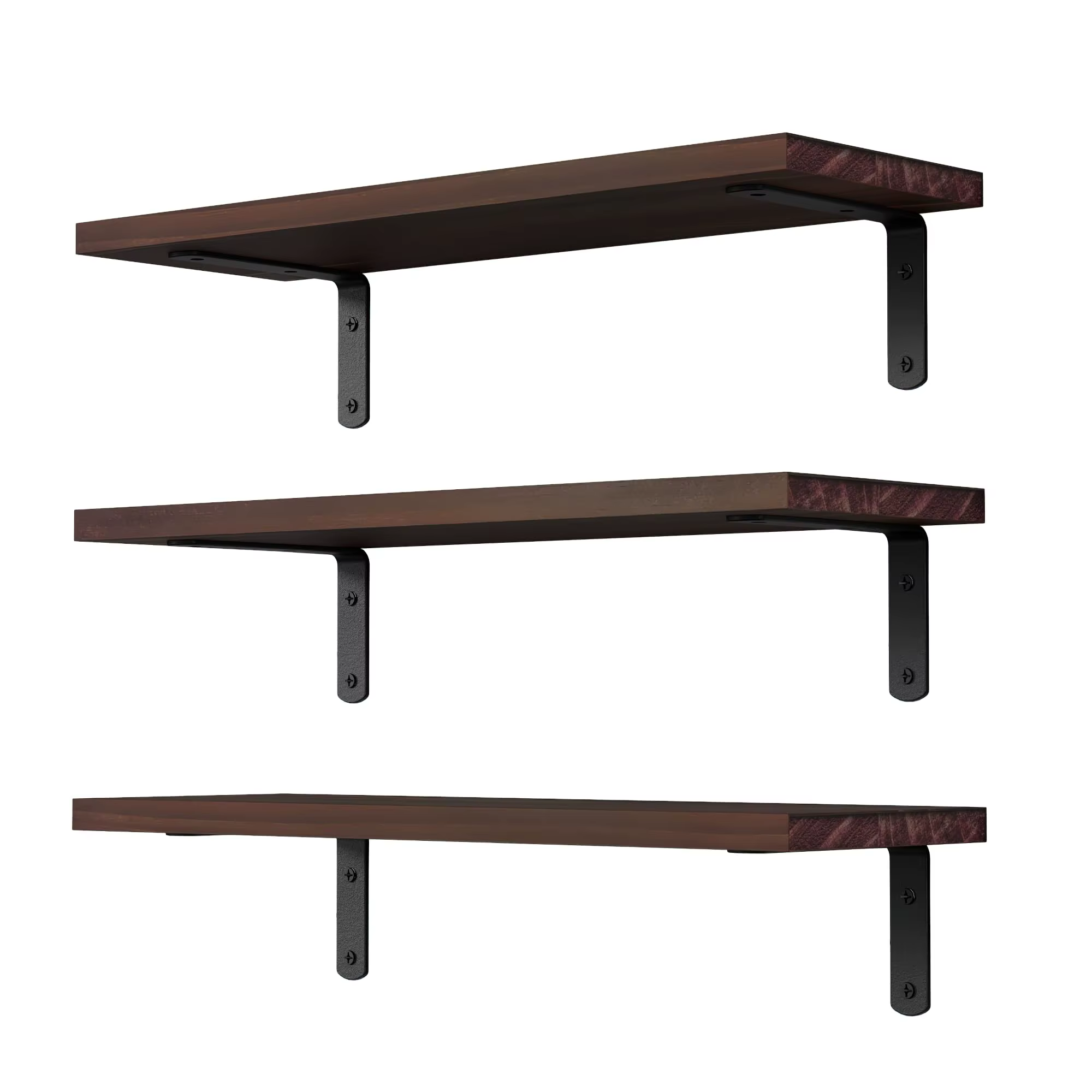 Ensemble d'étagères flottantes rustiques en bois, 3 pièces, décoration de maison, étagères de rangem