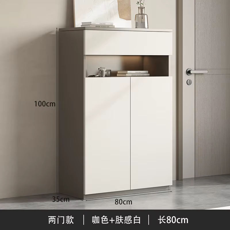Meuble à chaussures italien en bois pour entrée, salon ou bureau, avec rangement et présentoir, Orga