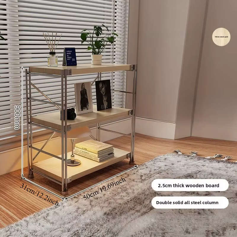 Étagère de rangement multicouche de style japonais, étagère de sol Simple, étagère de cuisine, stock