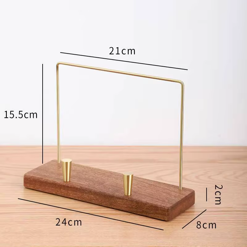 Support de rangement pour disques vinyles, bois massif et laiton, Style Texture Premium, présentoir 