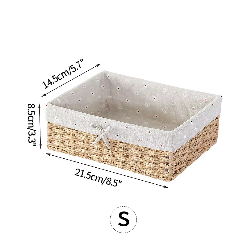 Paniers de rangement tissés, organisateurs de pique-nique, panier de petit déjeuner, boîte à linge, 