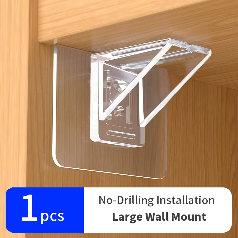 Supports d'étagère autocollants (12/20 pièces) – Clips pour armoire, étagère à livres, support de pl