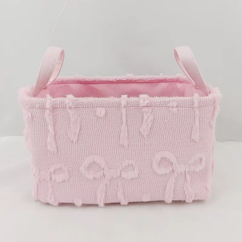 Panier de rangement en tissu flanelle avec poignée, grande capacité, paniers de rangement pour artic