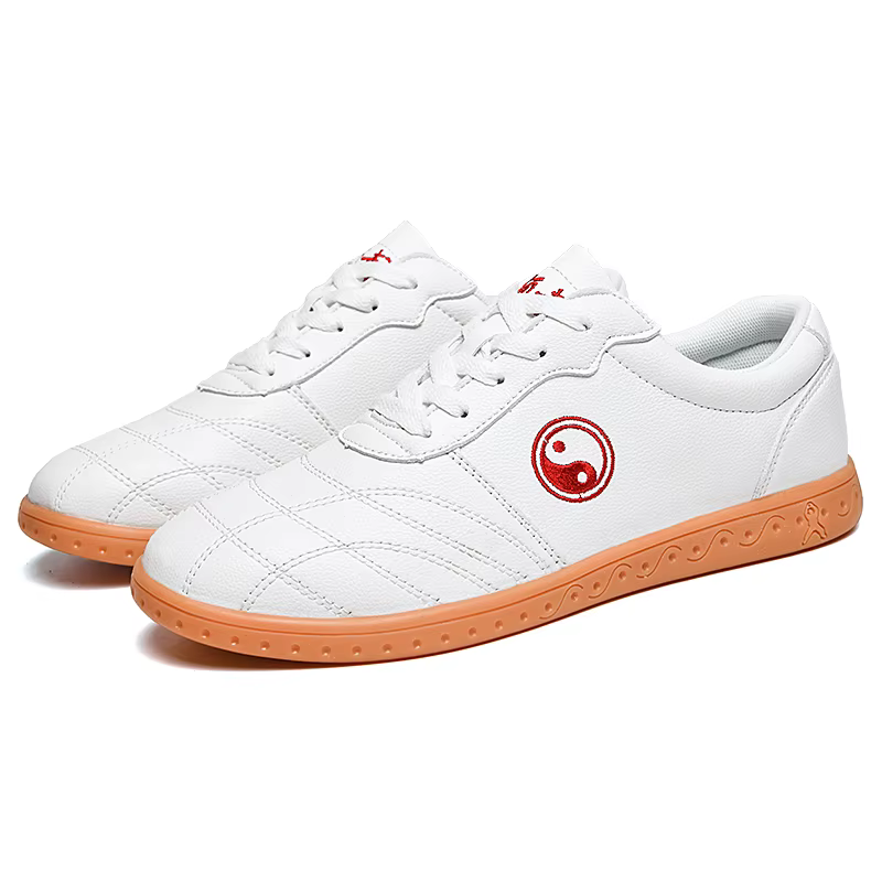 Chaussures de tai chi souples pour personnes d'âge moyen et âgées, en cuir, semelle en tendon de bœu