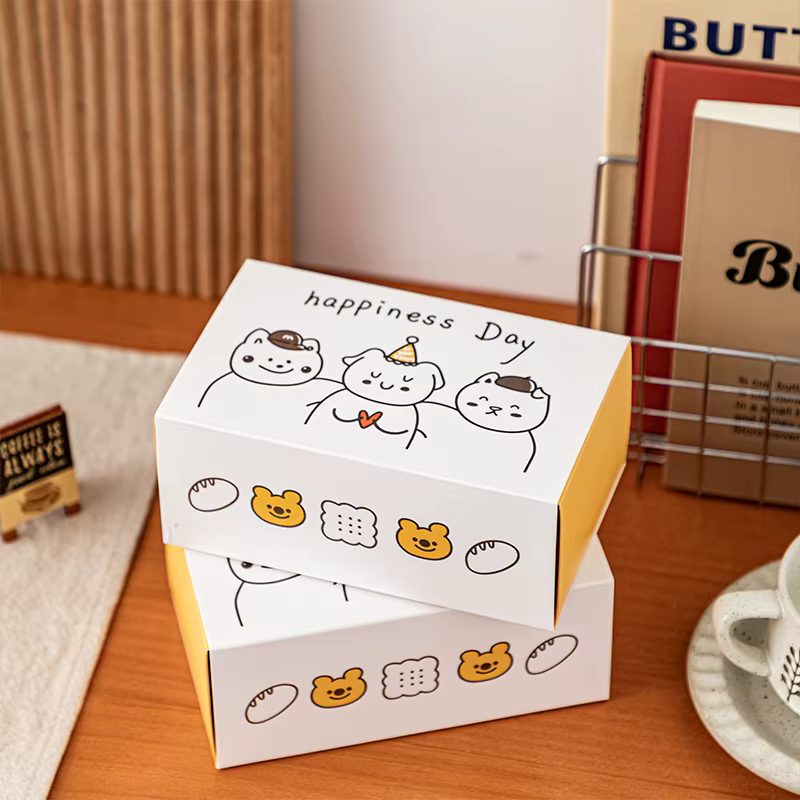 Dessin animé flocon de neige croustillant scones boîte d'emballage tiroir bonbons Biscuit Cookie cad