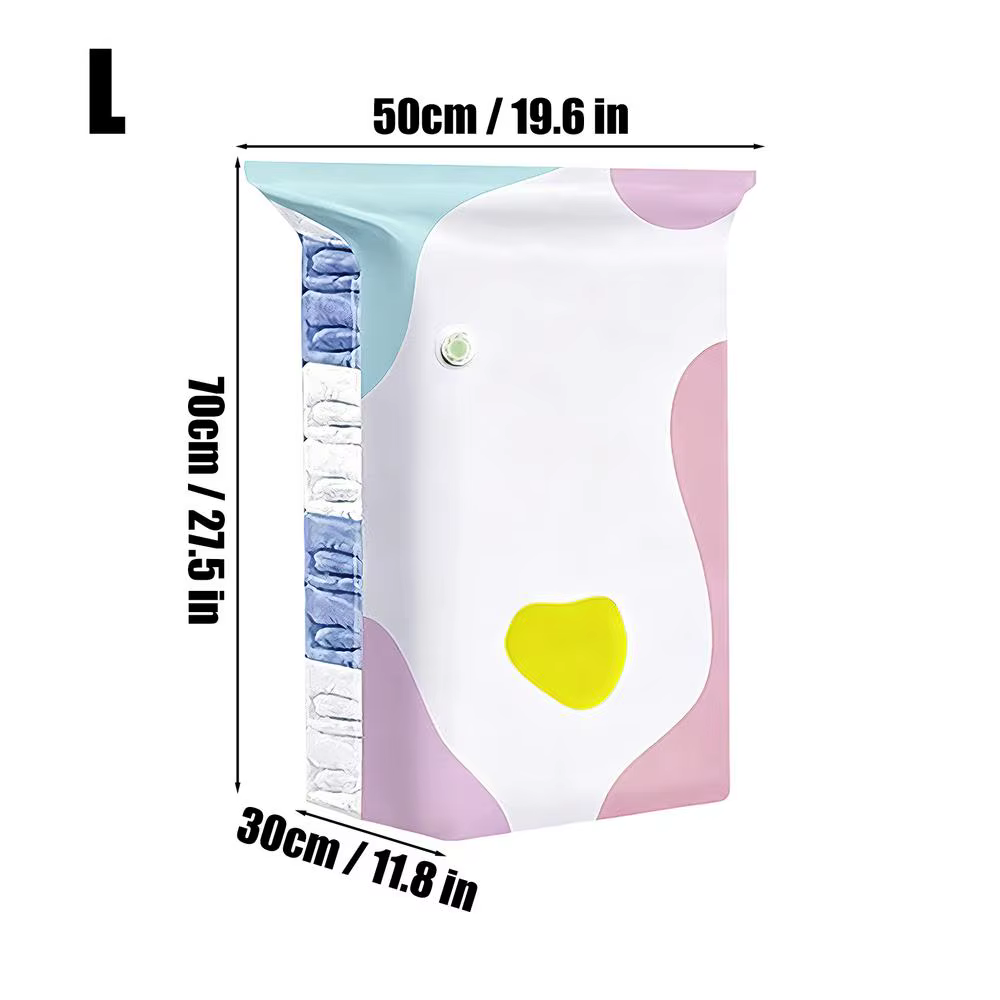 Sacs de rangement sous vide sans pompe, épaissis, pour la compression et l'organisation de la literi