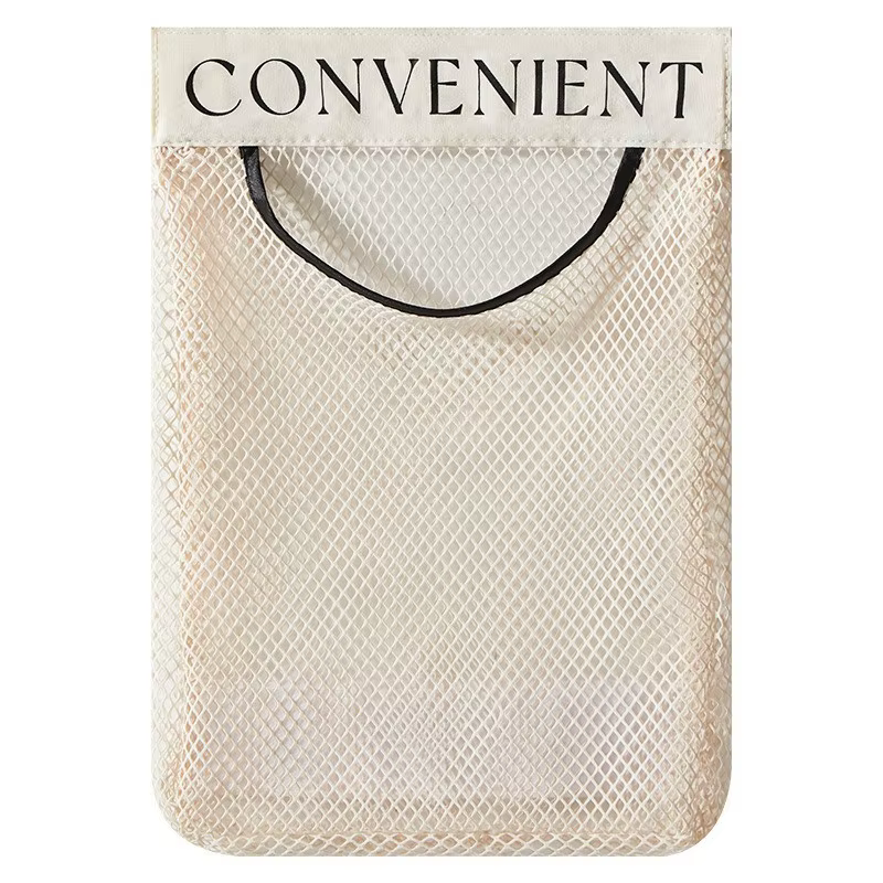 Sac de rangement mural en maille, support de sac poubelle, distributeur de sacs de courses en plasti