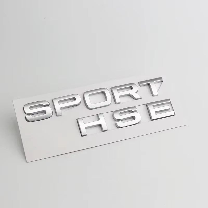 Nouveau Badge ABS Noir Brillant Argent Mat Range Rover Sport HSE pour Hayon Arrière, Emblème Autocol