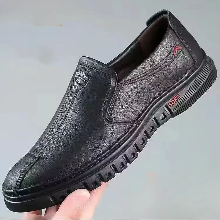 Chaussures pour hommes chaussures en cuir synthétique de mode confortable semelle souple surface sou
