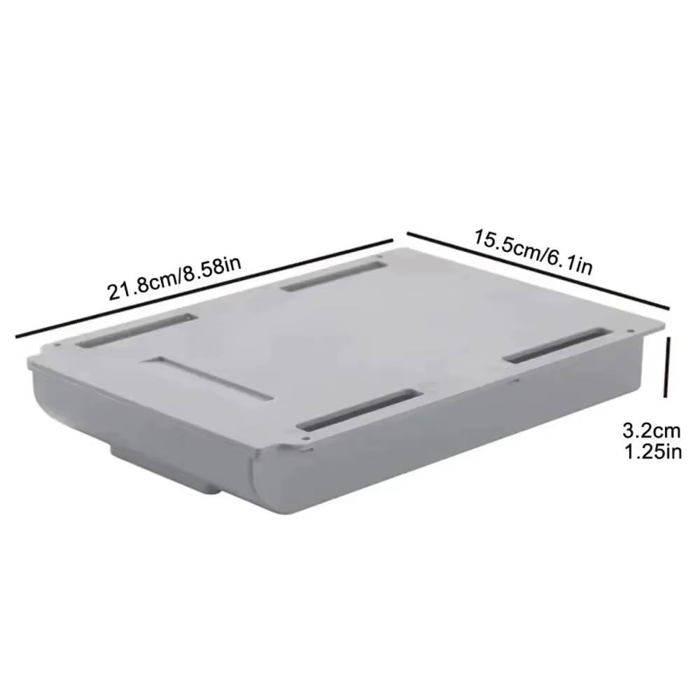 Boîte de rangement dissimulée, tiroir de rangement de bureau, support de rangement de bureau en plas
