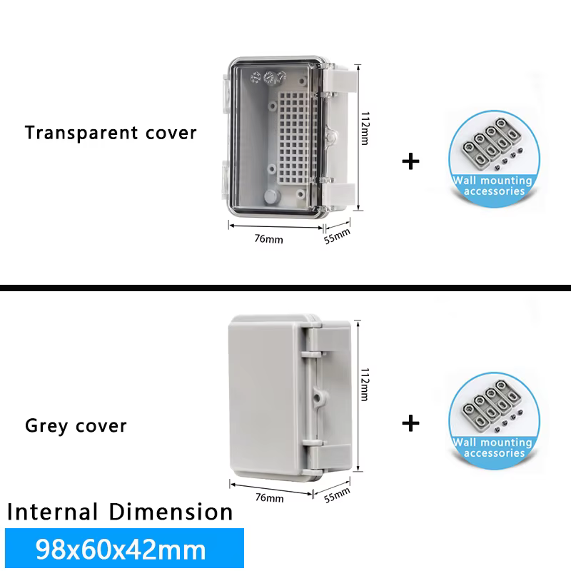 Boîte de jonction électrique extérieure résistante aux intempéries, boîtier en plastique ABS IP66 av