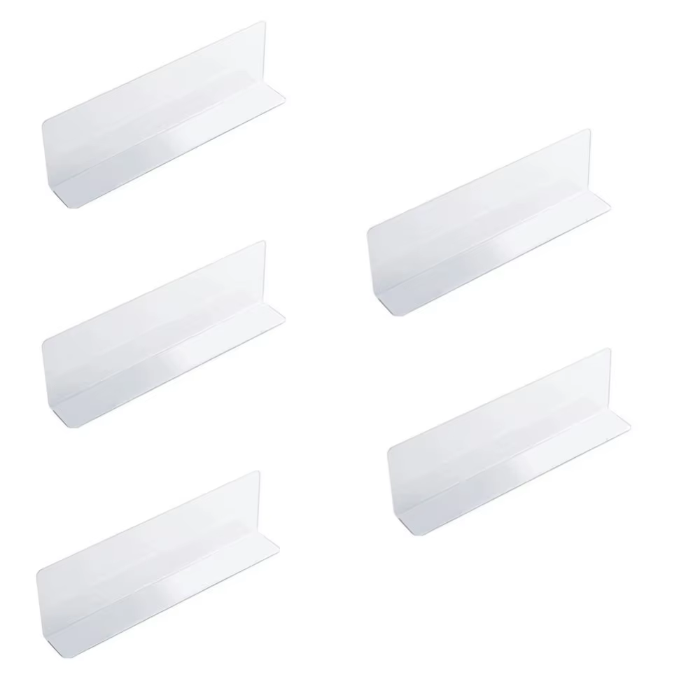 Panneaux de séparation d'étagères transparents, 5 pièces, 20/30/40cm, séparateurs d'étagères de supe