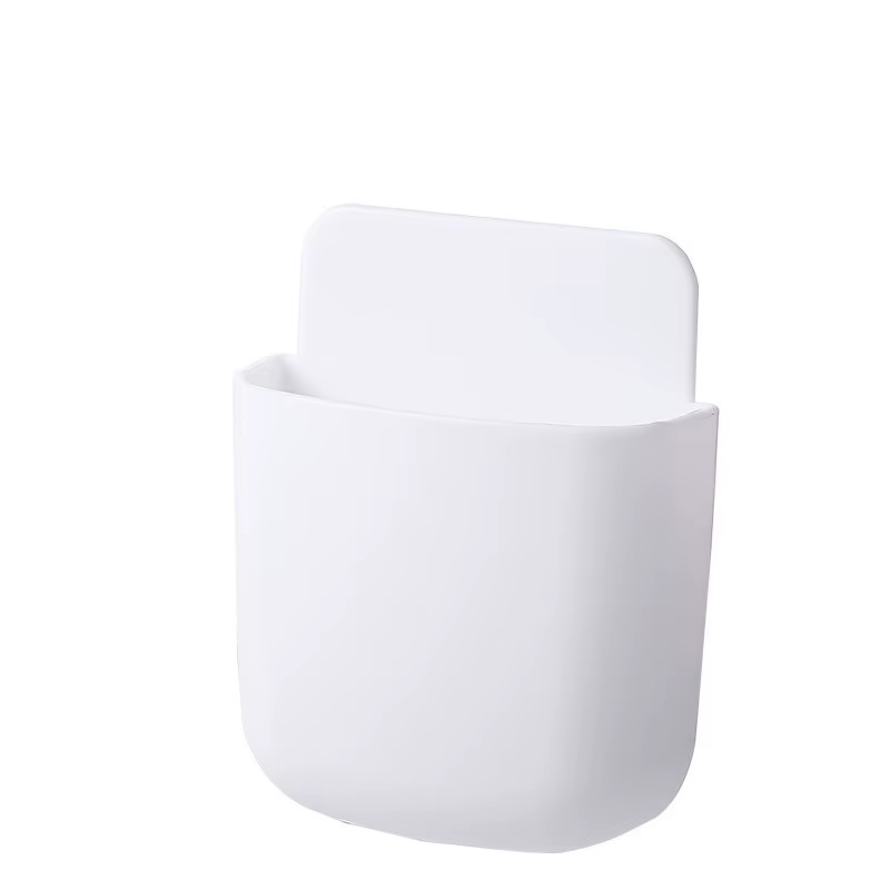 Boîte de rangement murale, support de prise de téléphone portable, support de télécommande, étui org