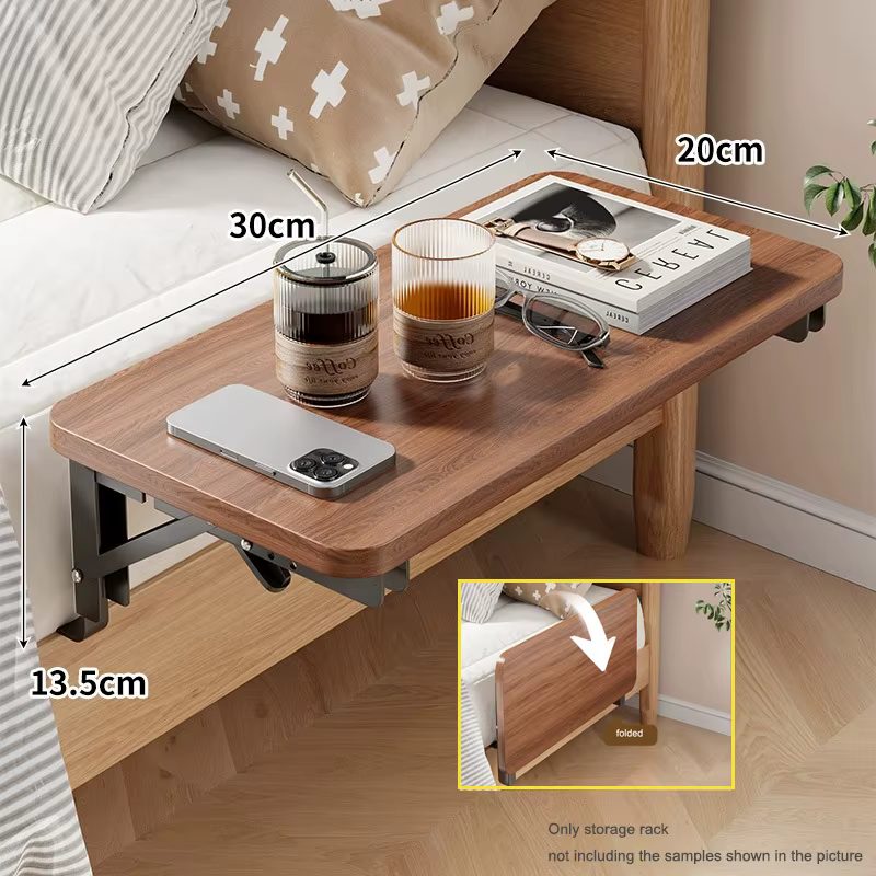 Organisateur de bureau pliable et repliable, étagère de chevet amovible, table sous le lit, tapis de