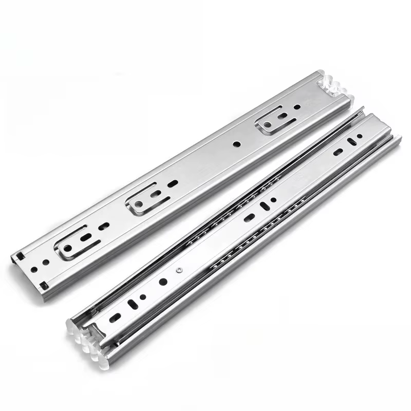 Glissières de tiroir en acier inoxydable, 10 à 22 pouces, Rail de tiroir à fermeture douce, glissièr