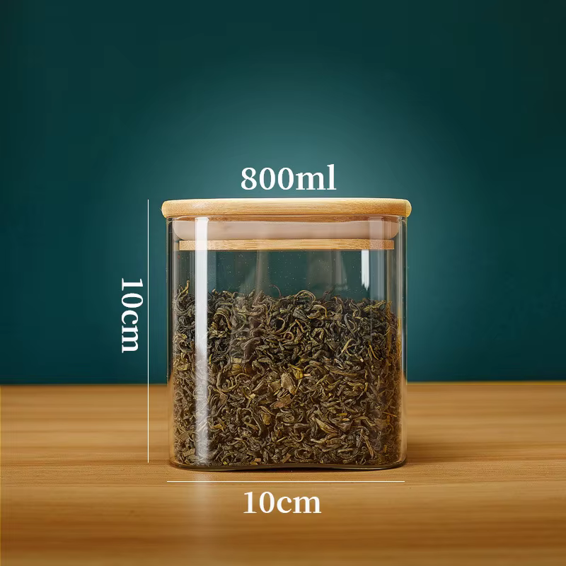 Boîte de stockage en verre hermétique avec couvercles, récipient de stockage des aliments, pot de st