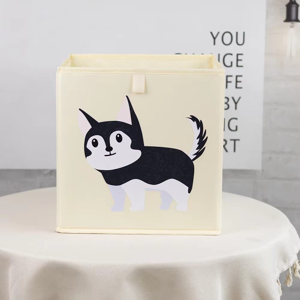 Panier de rangement pliable grande capacité pour jouets d'enfants, cube de rangement carré pour la m