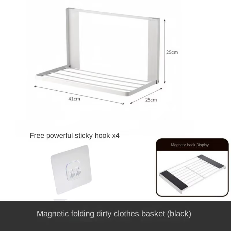 Étagère latérale magnétique en métal pour Machine à laver, gain de place, porte-vêtements pliant, sa
