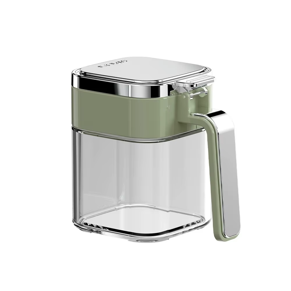 Boîte d'assaisonnement en verre Durable de 380ml, récipient à sel anti-fuite et anti-poussière, étan