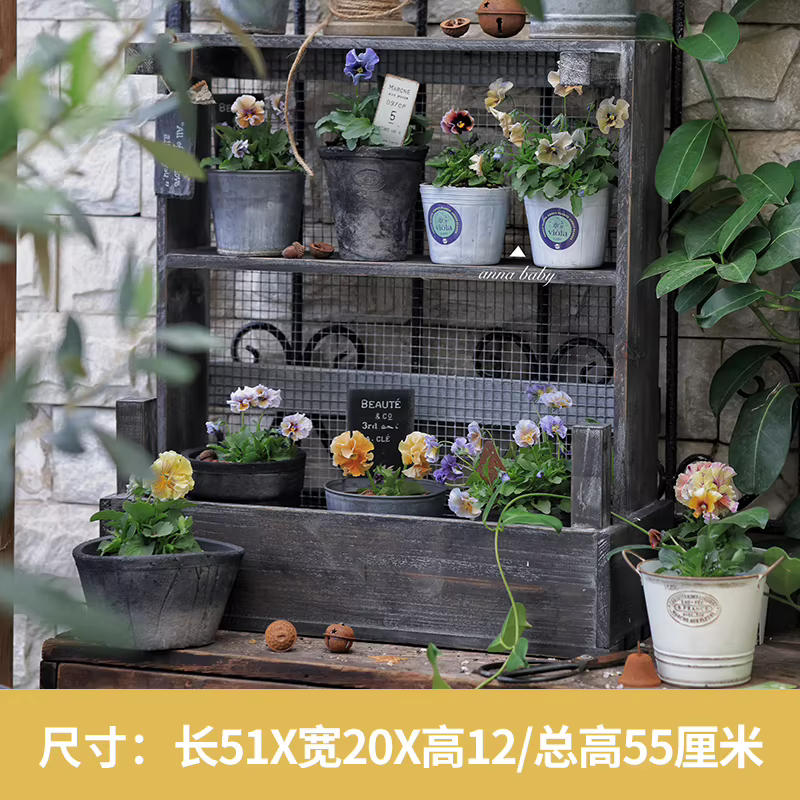 Armoire murale Vintage américaine en bois massif, organisateur de rangement de jardin, décor de café