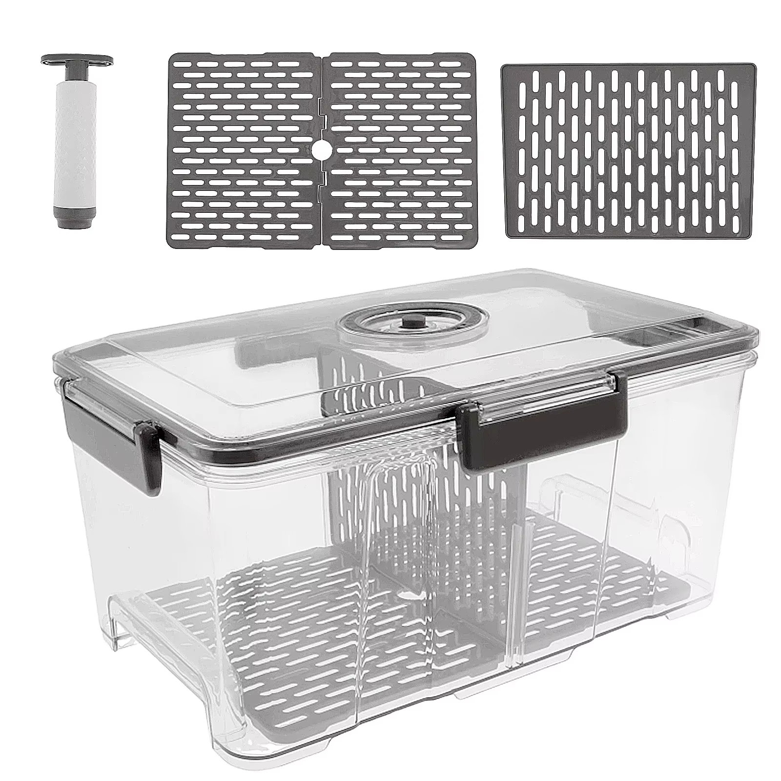 Boîte hermétique de comptoir de cuisine, récipient de stockage de pain Transparent de 8 pintes, Extr