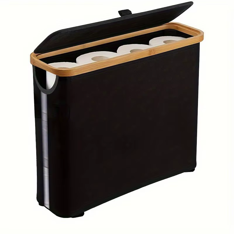 Salle de bain papier toilette panier de rangement bambou pliable porte-papier hygiénique papier toil