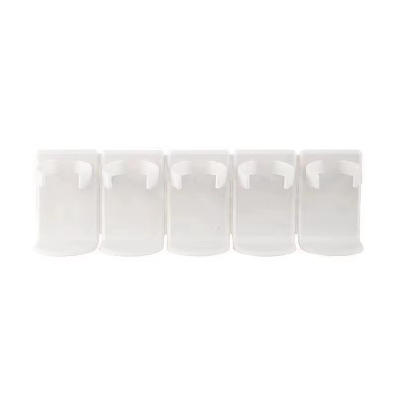 Support de rangement mural pour cosmétiques à 5 grilles, étagère de salle de bain en plastique sans 