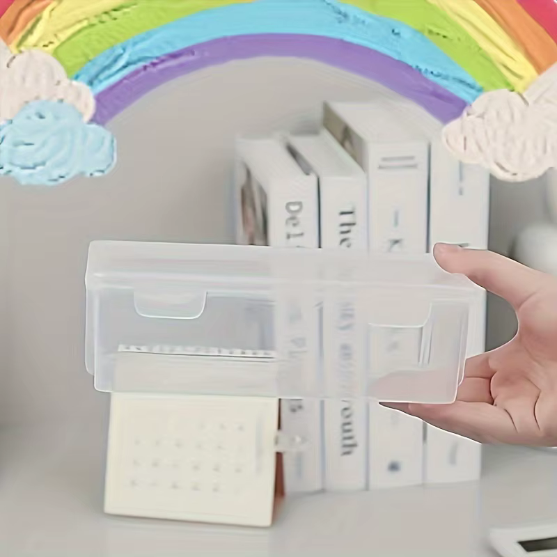 Grands boîtes de rangement en plastique transparent avec couvercles articulés, idéales pour les orne