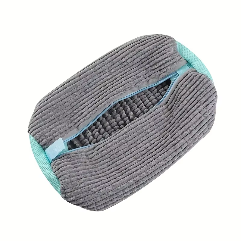 Sac de lavage de chaussures à linge durable jaune avec fermeture éclair rose idéal, baskets chaussur