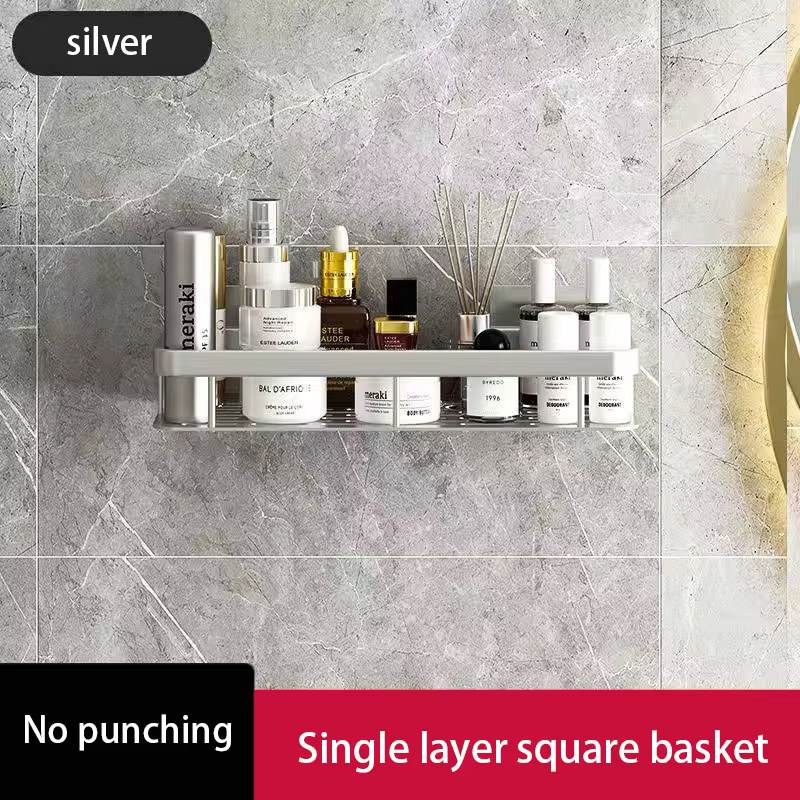 Support de rangement pour salle de bain, sans espace de poinçonnage, coin de toilette en aluminium,