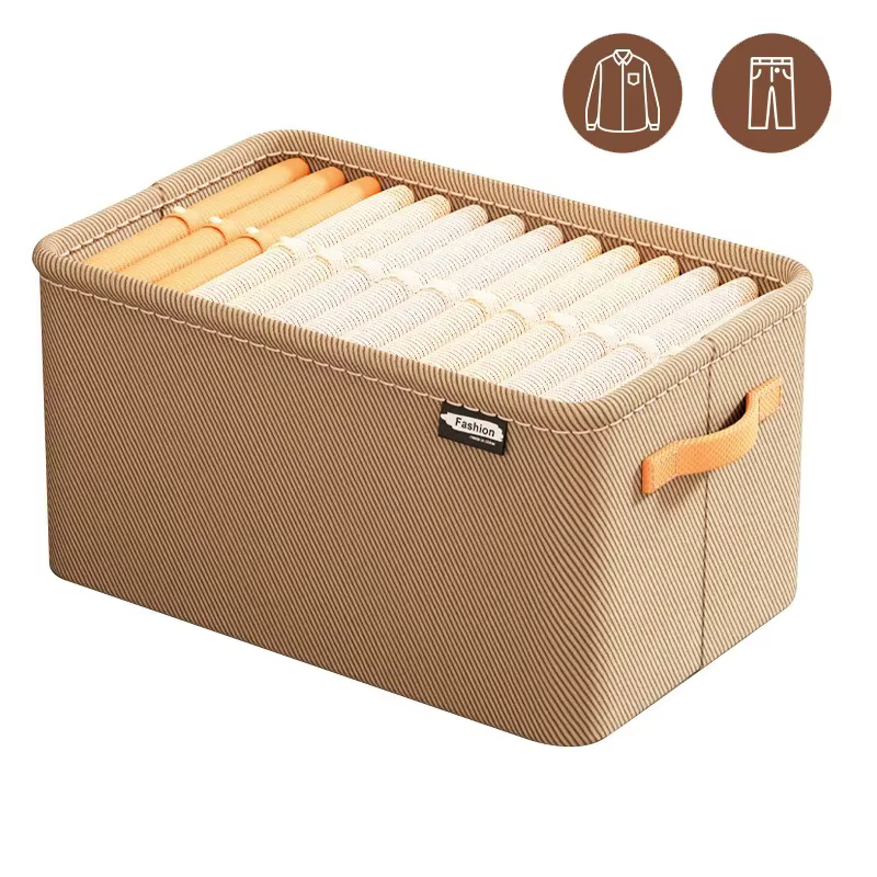 Boîte de rangement pliable en tissu grande capacité avec cadre en acier épaissi, organisateur portab