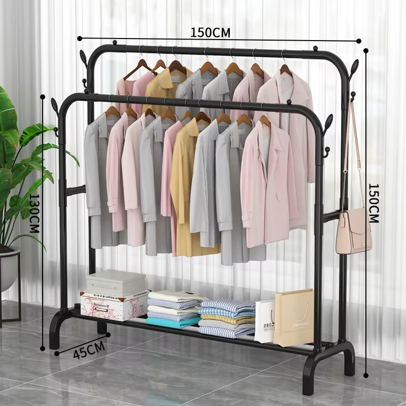 Porte-vêtements De chambre noir, accessoires d'économie De vêtements De Boutique pour filles, séchag