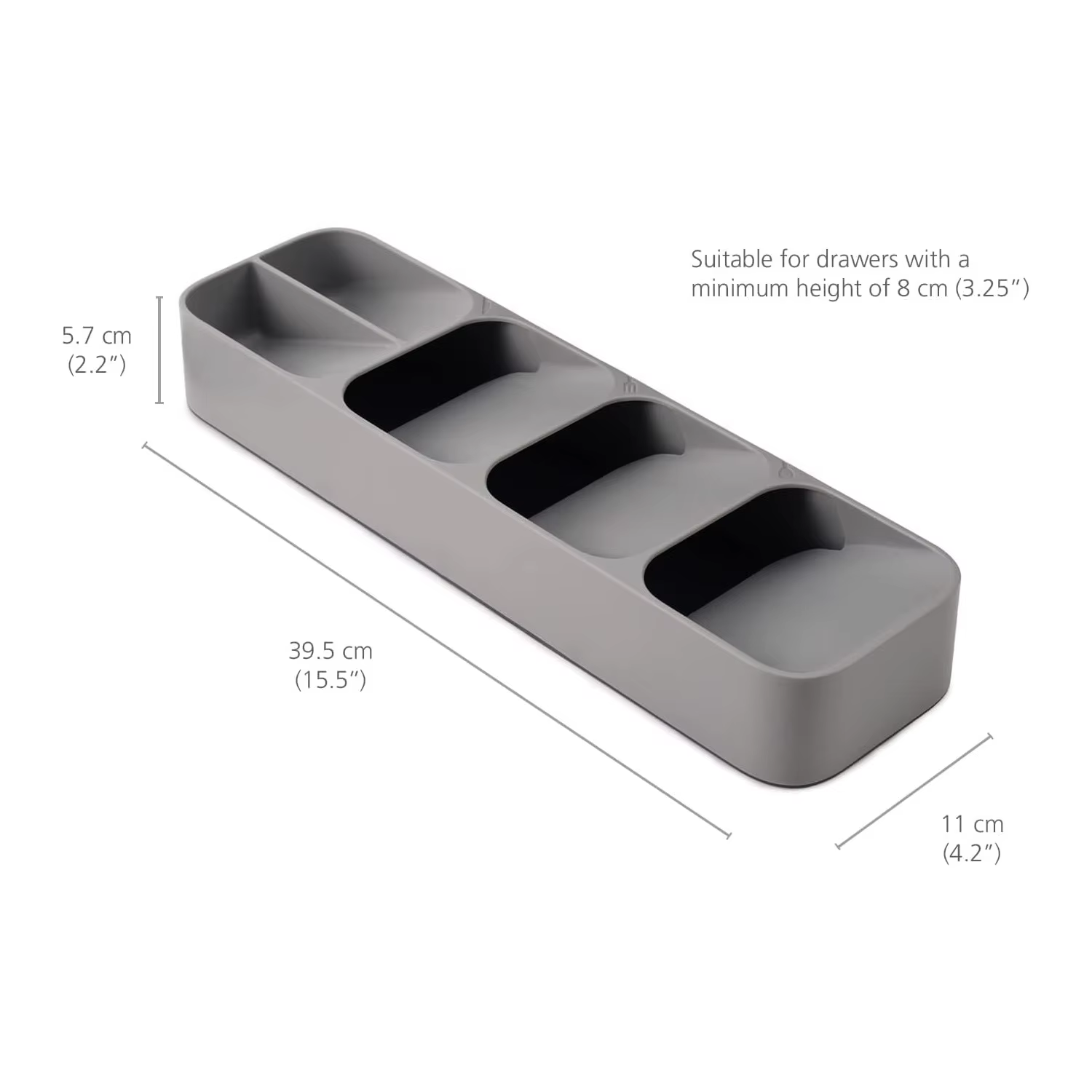 Boîte de rangement multifonctionnelle pour couverts, plateau de rangement compartimenté pour fourche