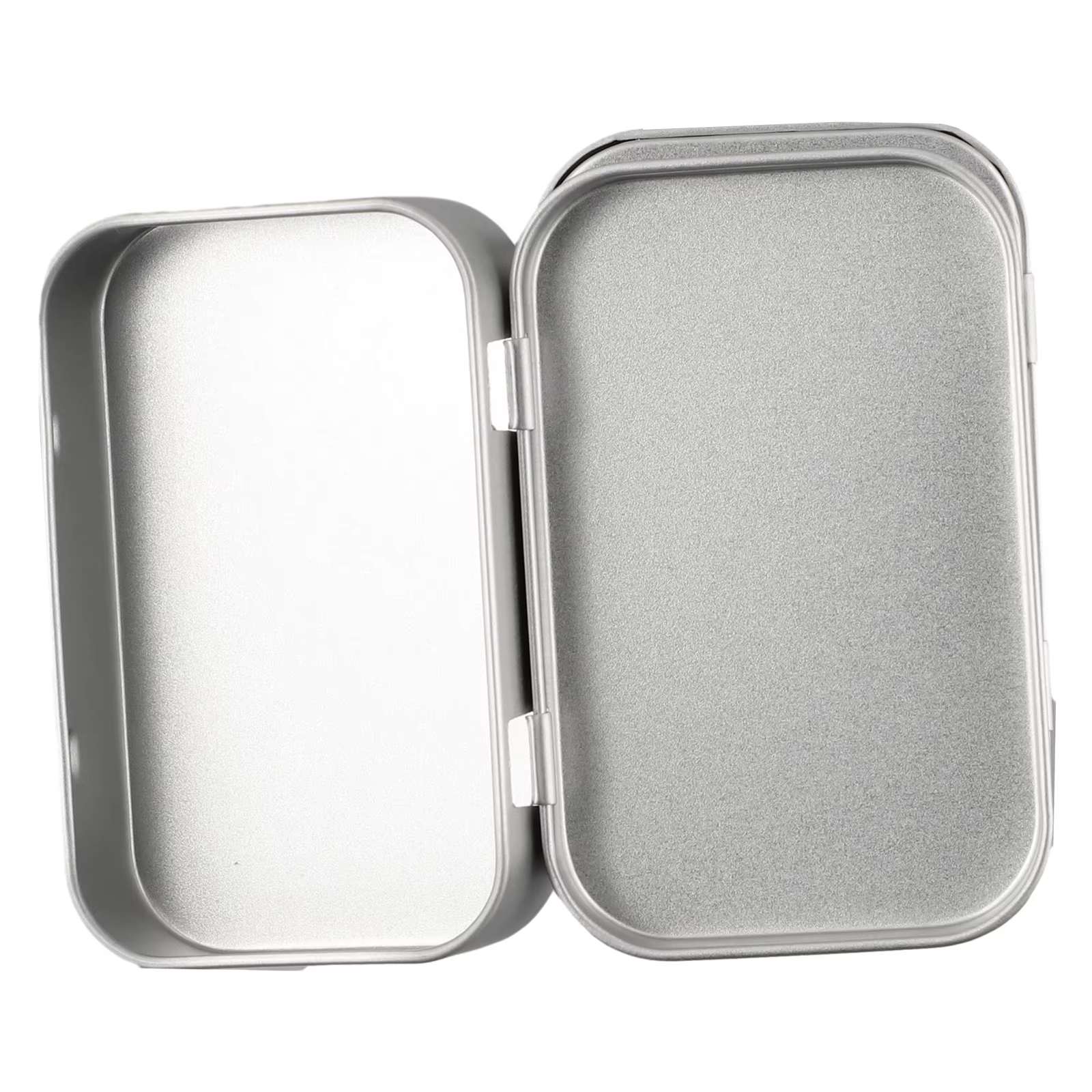 Petite boîte de rangement vide, lot de 6 boîtes métalliques en fer blanc avec couvercle à charnière,