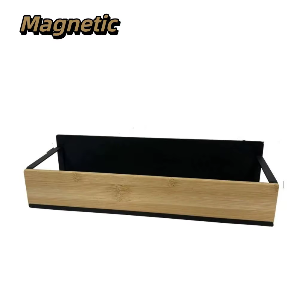 Étagère magnétique puissante pour réfrigérateur, sans perçage, panier de rangement latéral en métal 