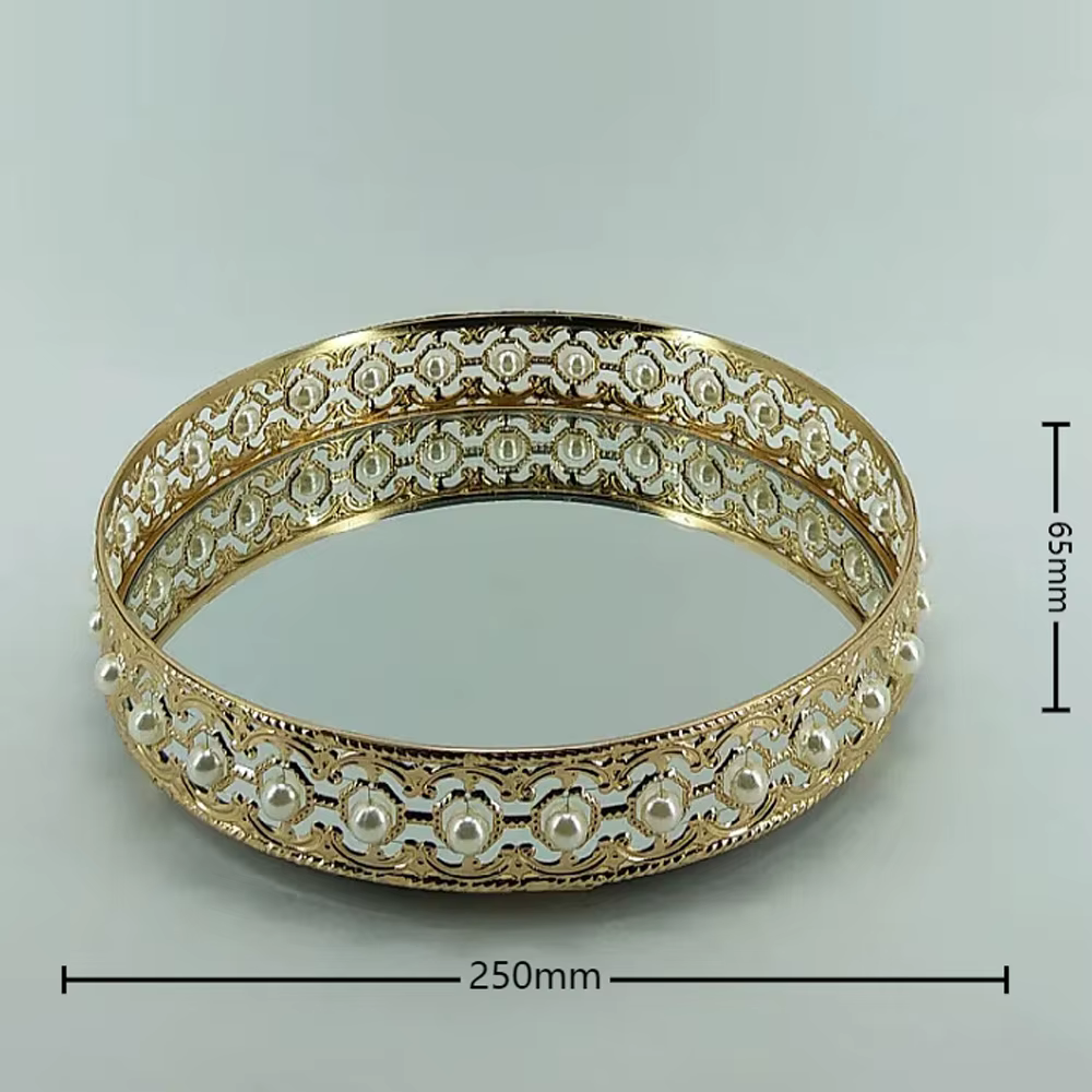 Miroir cosmétique nordique, rangement de bijoux, commode de table, rangement rond T1, accessoires de