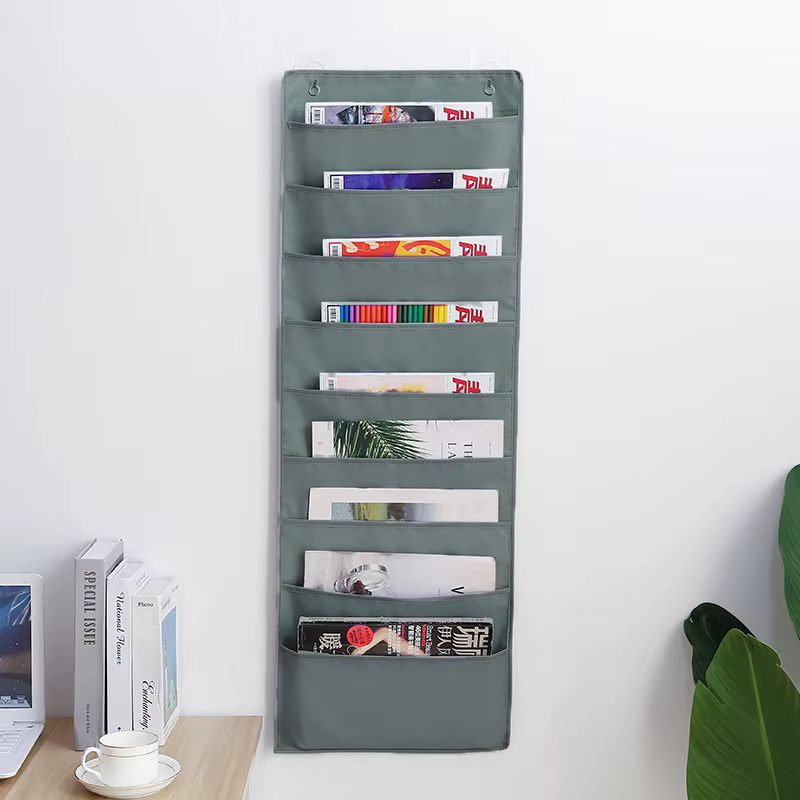 Organisateur de dossiers suspendus au-dessus de la porte, pochettes de rangement murales, tableau d'