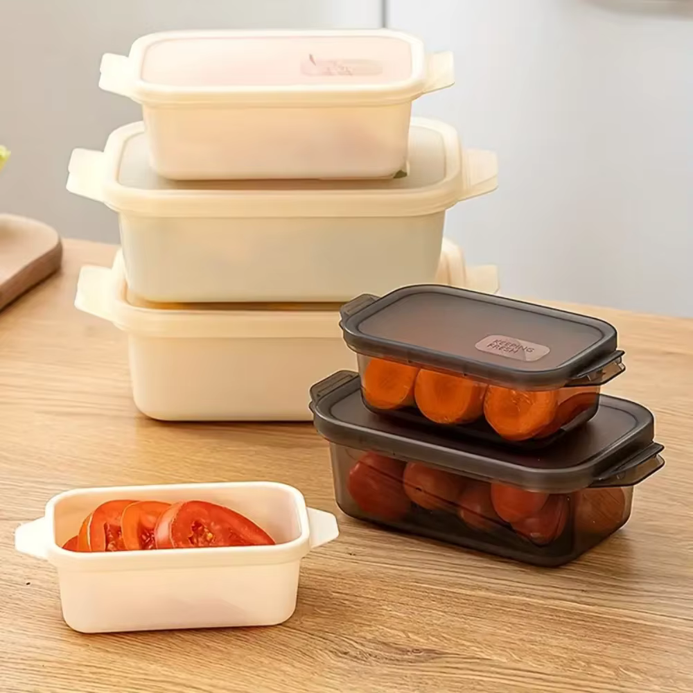 Ensemble de 3 pièces, boîte de conservation des aliments en plastique réutilisable avec couvercle