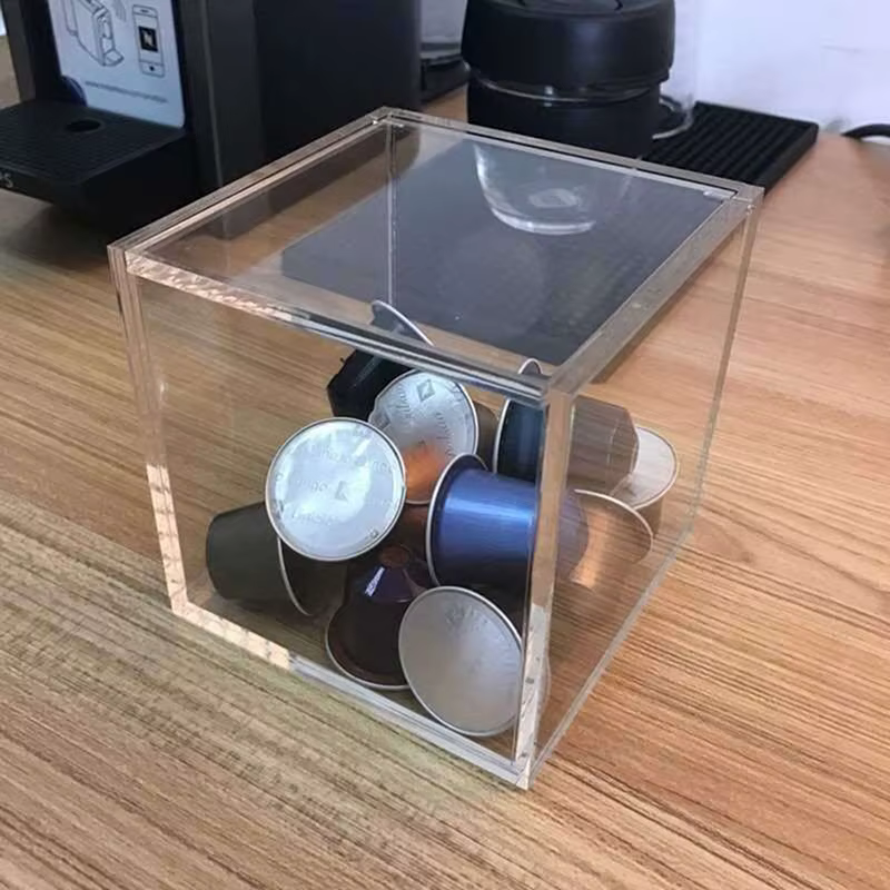 Boîte de rangement de capsules de café en acrylique