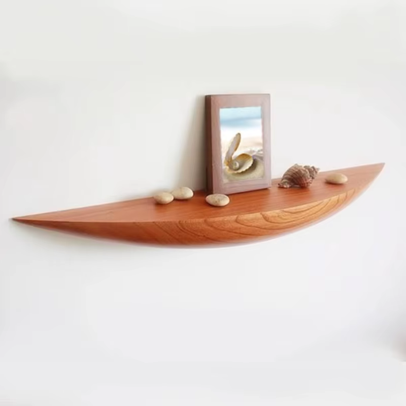 Étagère flottante créative scandinave en bois massif