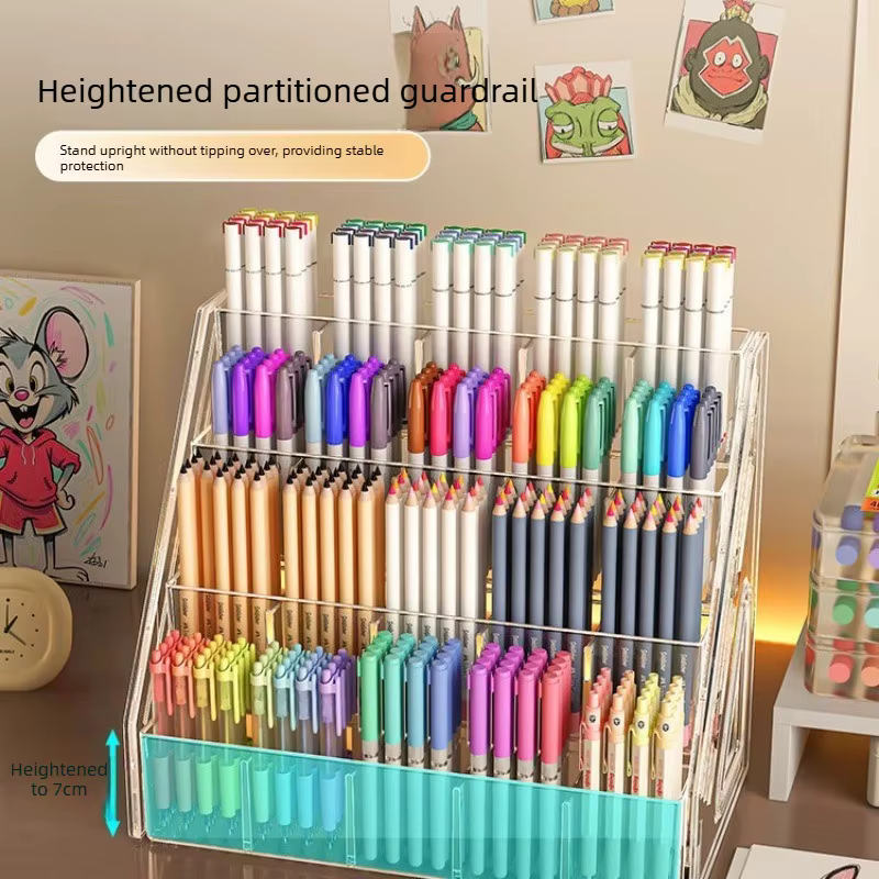 Organisateur de stylos de bureau en acrylique