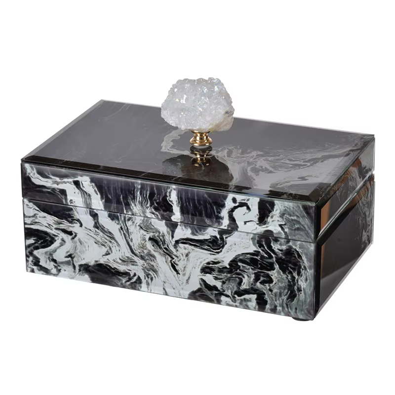 Boîte à bijoux en verre de luxe