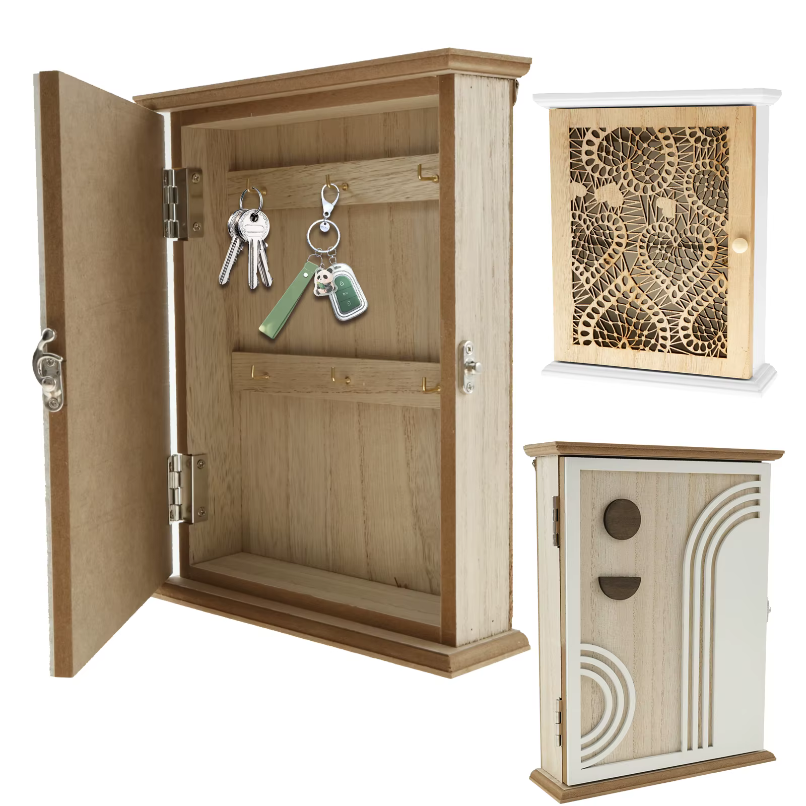 Boîte à clés en bois porte-clés décoratif