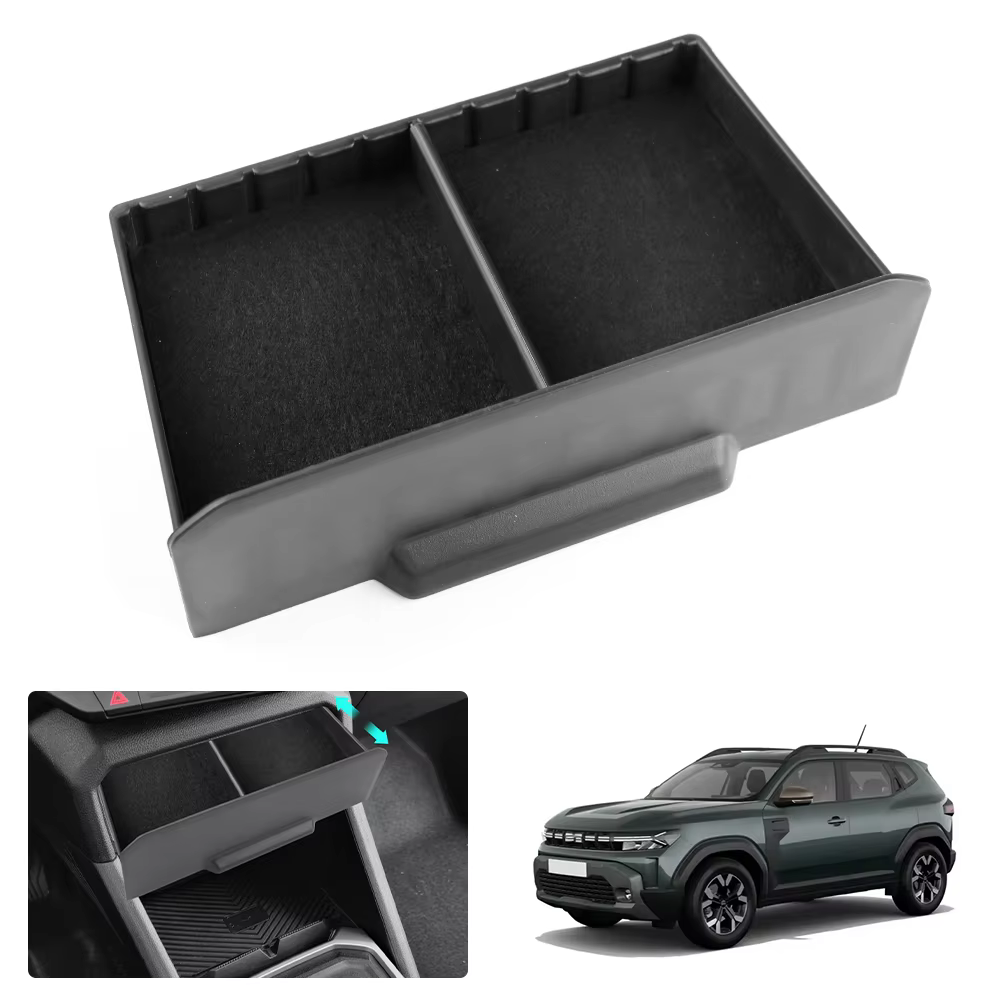 Pour Dacia Duster 3 2024 2025 2026 voiture stockage contrôle Central boîte de rangement conteneur Auto intérieur