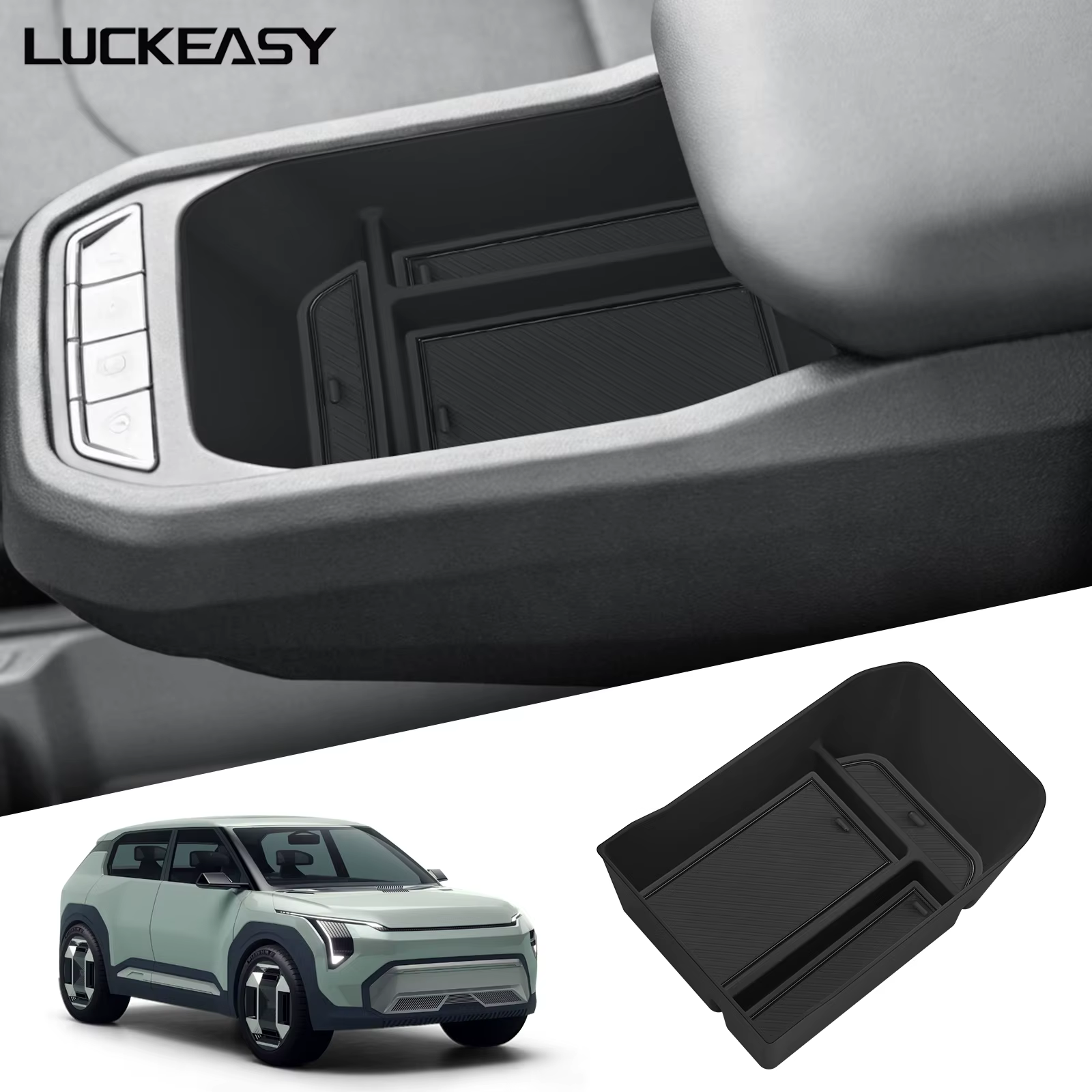Boîte de rangement pour accoudoir de voiture Kia EV3 2024-2026