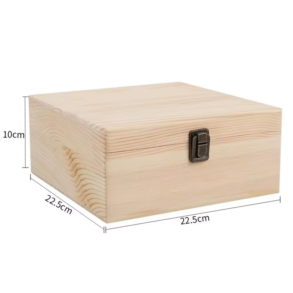 Boîte de rangement rectangulaire créative en bois