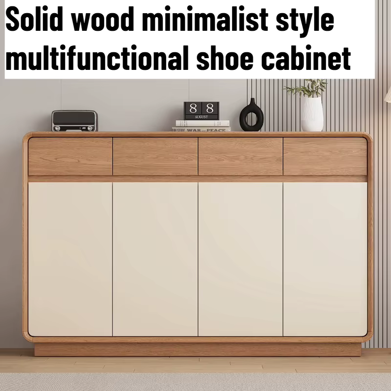 Meuble à chaussures en bois pour salon