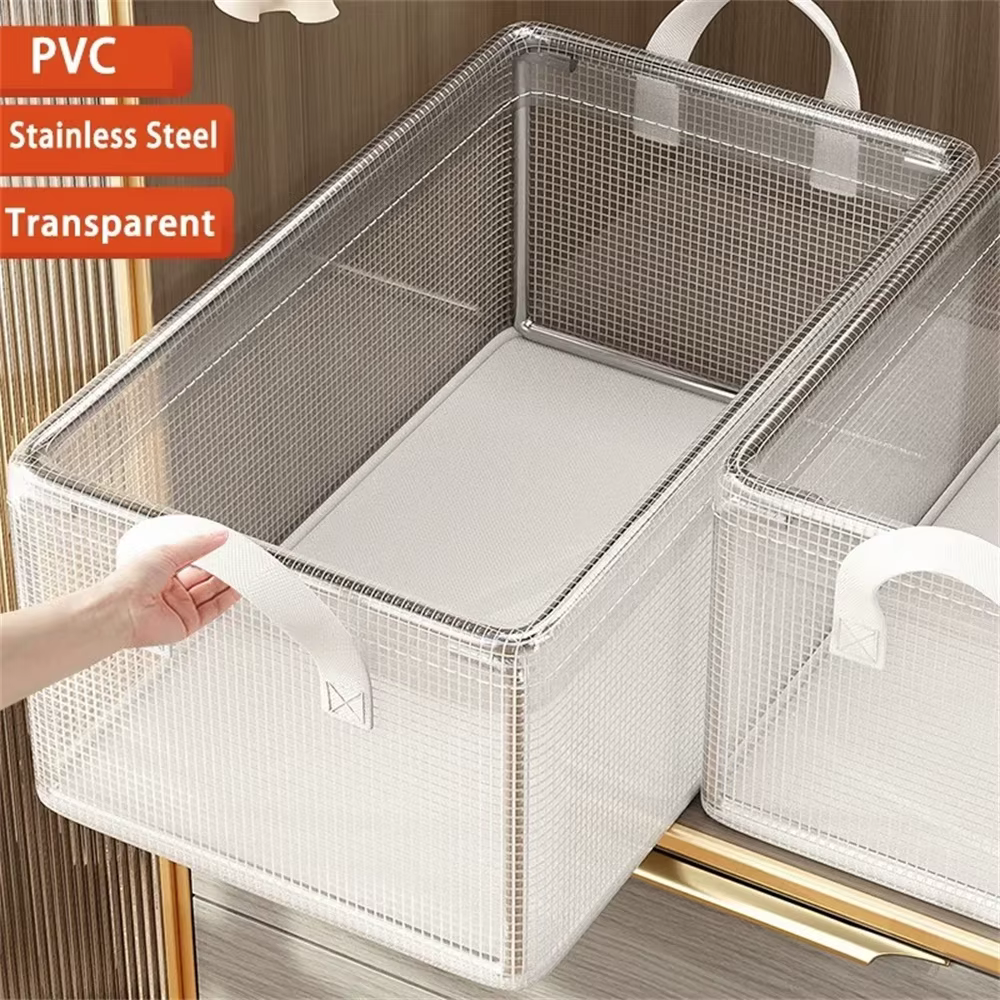 Panier de rangement Transparent en PVC pour vêtements