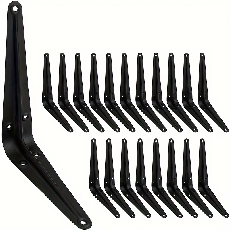 Supports d'étagère en métal noir robuste